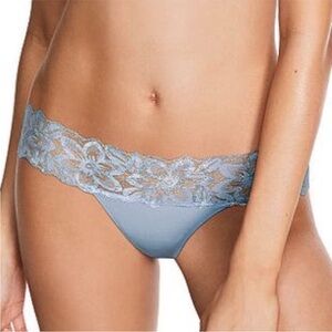 Victoria’s Secret PINK Floral Lace Thong Panty PINK lace panties sparkle waist